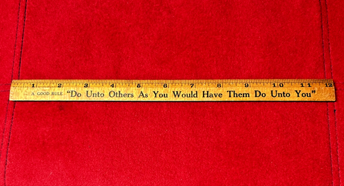 VINTAGE WOOD THE COCA COLA BOTTLING CO. LINEAL GOLDEN RULE A GOOD RULE COKE 12 Zoll - Bild 1 von 5