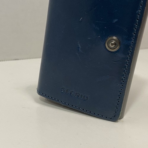 Cartera Secrid Slim ABK157 compacta mate cuero negro y azul 4" Holanda RFID - Imagen 3 de 16
