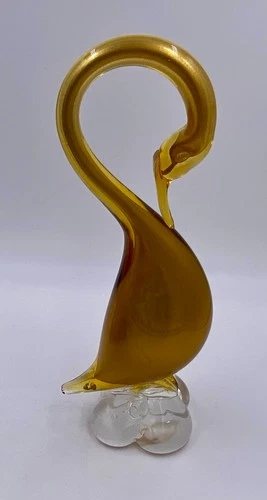 Vintage Murano Venetian Glass Swan Italy 11" - by Castle - no damage