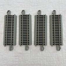 Set of 4 Bachmann Train HO Gauge E-Z Track Four Pieces 4" Inch Straights Silver