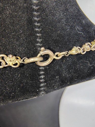 Vtg Antique 925 Sterling Silver Chainmail Necklace Bib Tested 46.7 Grams - Picture 10 of 19