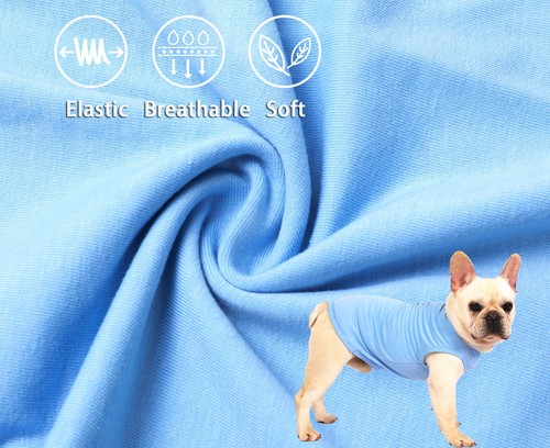 Dog Lightweight Shirt, Summer Cool Sun Shirts,Stretchy Medium Solid Dog T-Shi... - Picture 5 of 6