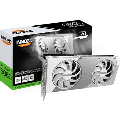Inno3D Grafikkarte GeForce RTX 5060 TWIN X2 OC WHITE 8GB