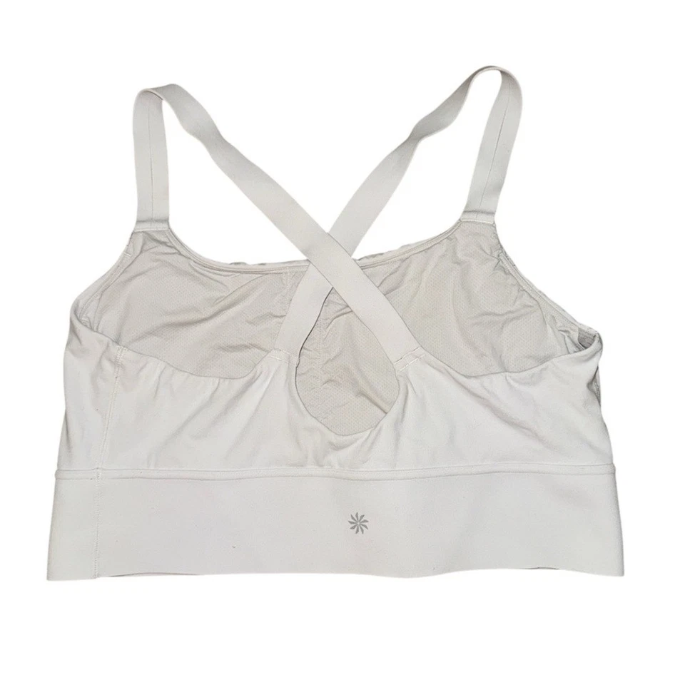 Sujetador Deportivo Athleta Off White Racerback Mujer Talla XL Foto 2 de 4
