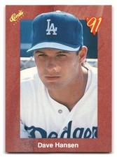 Dave Hansen 1991 Classic II Baseball #T35 Los Angeles Dodgers