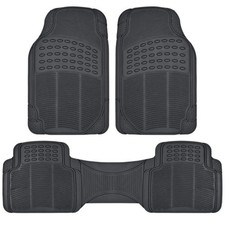 Best Floor Mats for Trucks Solid Rubber Front and Rear 3-Piece Universal Car Van Truck Floor Mats Set