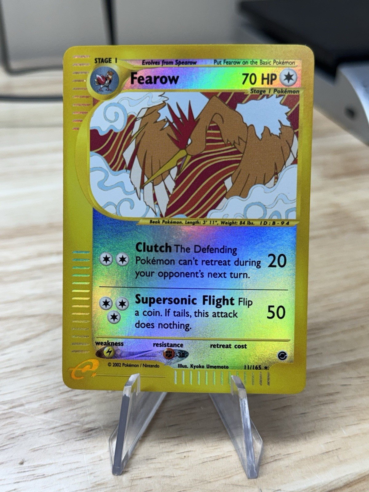 2002 Fearow 11/165 - Expedition Reverse Holo Rare - Pokemon TCG - NM
