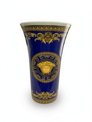 Rosenthal Versace  Medusa Blue  Große Blumenvase 26cm UN-0684