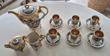 Vintage  R.Capodimonte Italy  Hand Painted Porcelain Cherubs 15-piece Coffee set