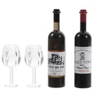  1 Set Mini Weinflaschen Tassen Box Mini House Accessoires Szene Layout