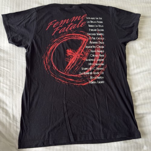 Vintage Brittany Spears Shirt Femme Fatal Women’s Size Large Black Tour Concert - Picture 3 of 6
