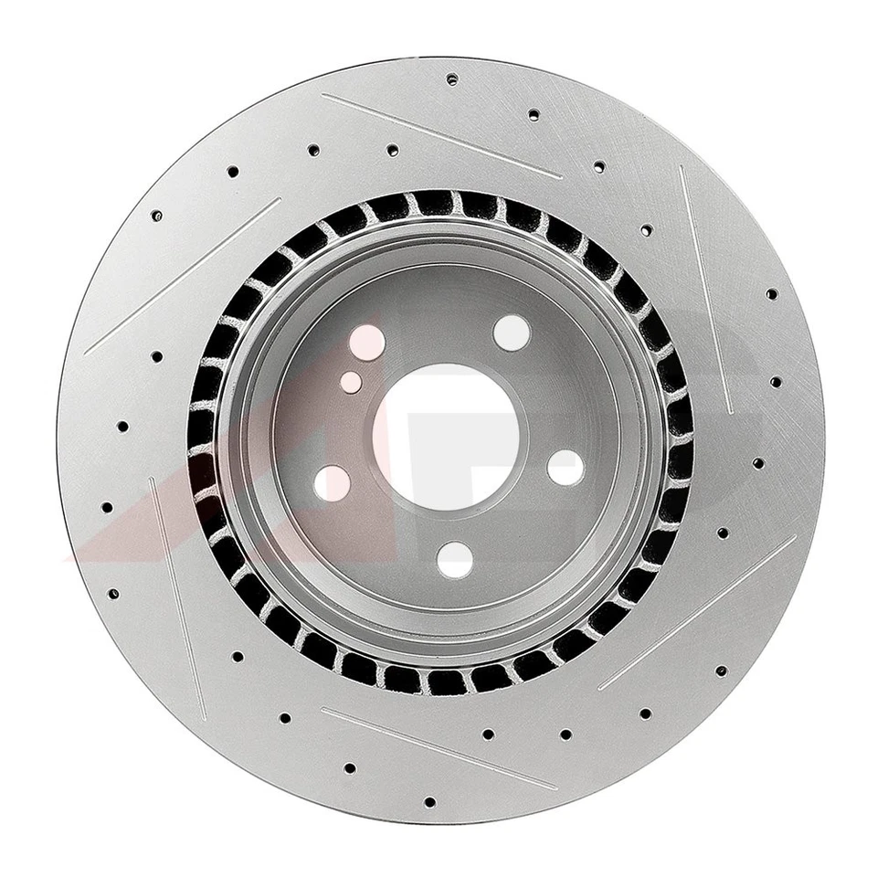 2 * Rear Drilled Disc Brake Rotors For Mercedes-Benz CL550 CL600 S600 2009-13 - Image 4 of 4