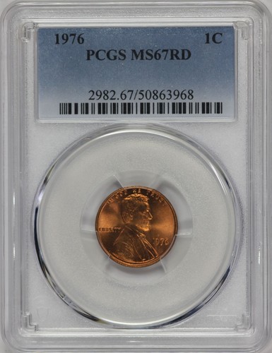 1976 PCGS MS67RD Lincoln Cent 5086398 - Picture 3 of 3