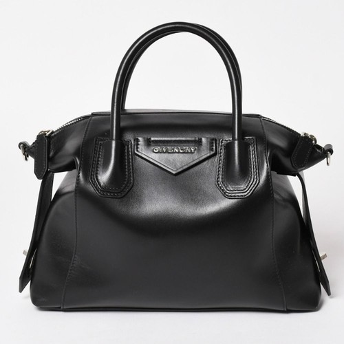 GIVENCHY Antigona Soft Small Bag Black Leather Vintage Authentic Rare