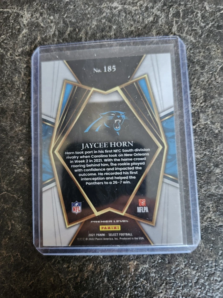 2021 Panini Select Rookie Jaycee Horn Card# 185 - Image 2 of 2