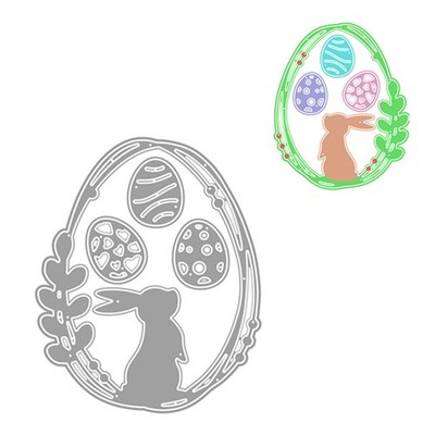 4pcs/Set Easter Bunny Die Cuts for Card Making Easter Eggs Cutting Dies for C...