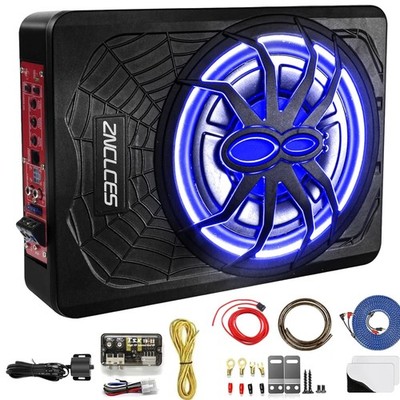 2025 Upgraded 10'' 1200W Slim Under Seat Powered Car Subwoofer, Car/Truck Sub ...