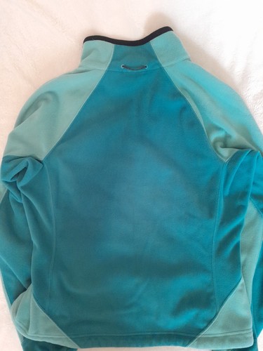L.L.Bean Jacket Girls Medium Reg Teal Full Zip Hiking Fleece Polartec OCFA4 - Picture 2 of 5