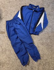 VTG 90s Speedo Men's Colorblock Nylon Windbreaker Tracksuit Jacket Pants S