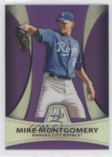 2010 Bowman Platinum Prospects Retail Purple Refractor Mike Montgomery #PP12 t1e