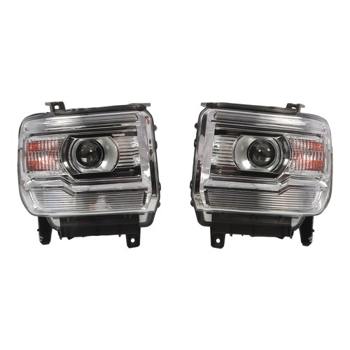 Par de faros halógenos para GMC Sierra 1500 2500 3500 2014-2019 sin LED DRL - Imagen 5 de 10