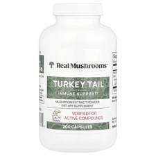 Turkey Tail, Mushroom Extract Powder, 200 Capsules