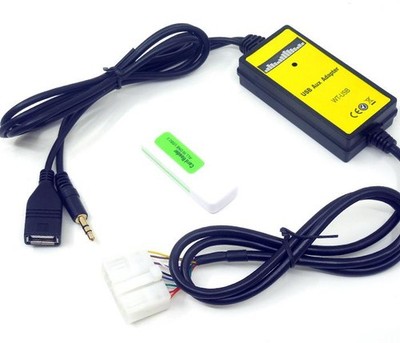 Audio USB AUX Adapter Car CD Changer Cable For Toyota 5+7 Pin Camry Corolla