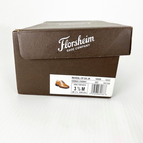 Florsheim Reveal Cap Toe Jr Oxford cognac elegante Schuhe Jugend Jungen 3,5 M - Bild 8 von 8