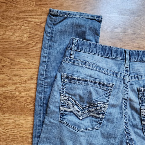 Jeans uomo BKE Jake gamba dritta taglia 34R blu denim elasticizzato punto contrasto - Foto 6 di 11