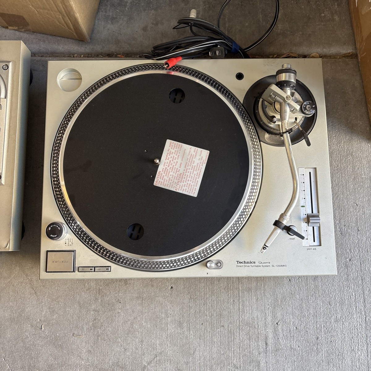 Technics SL-1200MK5 Silver Analog DJ Turntables With Needle | eBay