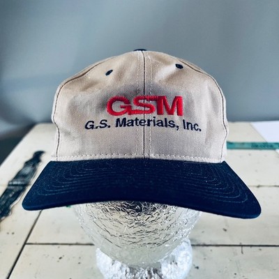 Vintage TOP HEADWEAR GSM G.S. Materials Inc Cap Khaki Snapback NC North Carolina