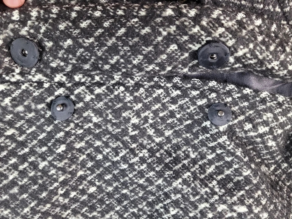 GUESS Detachable Faux Fur Collar Long Coat Jacket Black Large Nwt New - Image 4 of 4