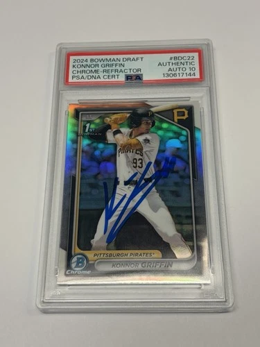 2024 Bowman Draft Chrome Konnor Griffin Refractor Auto 1st #BDC-22 PSA 10 Auto
