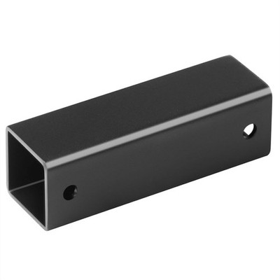6 Pack 1 Inch Black Square Tube Connector 2 Way Splice Sleeve Coupler Join