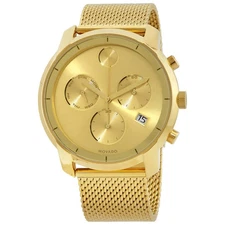 Movado Bold Chronograph Gold Dial Men's Watch 3600372