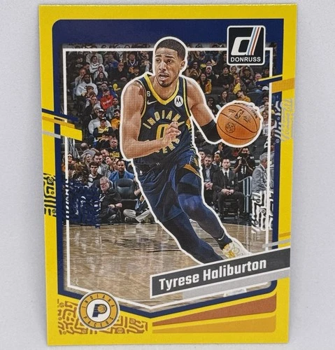 2023-24 Panini Donruss Tyrese Haliburton Yellow Flood - Pacers Color Match SP 🔥