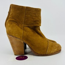 Rag Bone Women's Newbury Tan Nubuck Leather Ankle Booties Size 38 EU/ 8 US