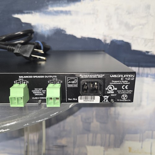 LAB GRUPPEN E SERIES 12:2 1200W 2-CHANNEL AMPLIFIER W/ POWER CORD 38200233 - Picture 4 of 9