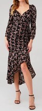 ASTR The Label REVOLVE XS Emmaline Dress Burntout Dark Floral Velvet Fairy