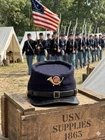 US American Civil War Federal Union Marine Officer Enlisted Hat Cap Kepi Sz: XL