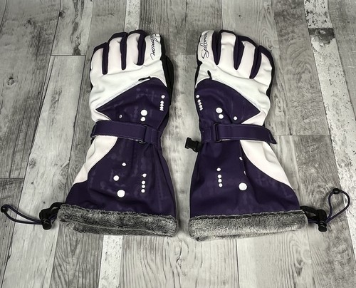 Salomon Winter Clima Snow Ski Gloves Large Womens Thermolite Lined Insulated