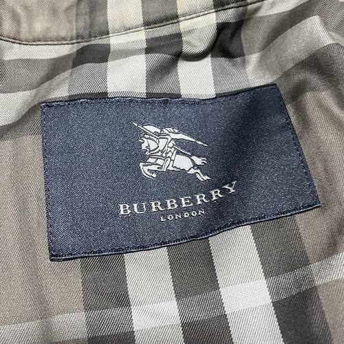 Burberry London Trench Coat Nova Check Liner Polyester Black LL Men's from Japan - Picture 11 of 24