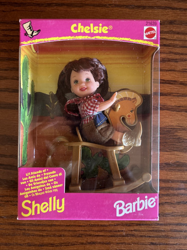1998 Mattel Cowgirl Chelsie, Lil Friend of Shelly Europäische Version Schaukelpferd - Bild 1 von 3