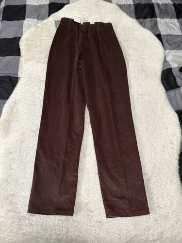 New Gloria Vanderbilt High Rise Corduroy Brown Coffee Pants Size 8 - Picture 2 of 8