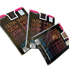 Bundle of 3 Vintage Ultra Sheer Women s Pantyhose Beige Coffee OS