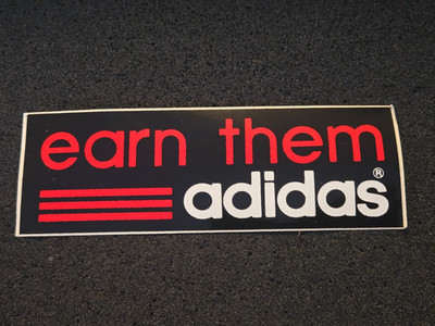 earn them - ADIDAS   Sticker / Aufkleber   *aus Sammlung* 1645