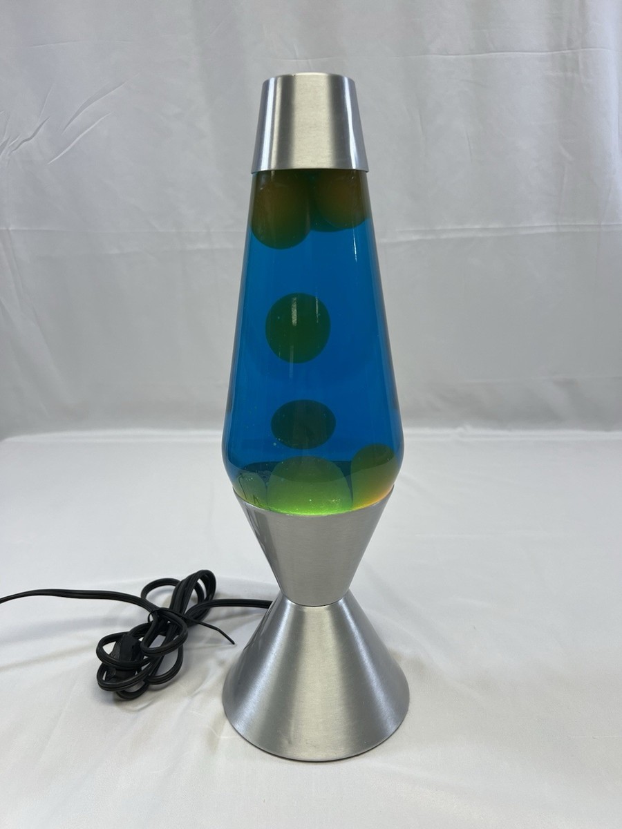 Vintage 16” Lava Lamp H5203 w/ Blue Oil & Yellow Wax | eBay