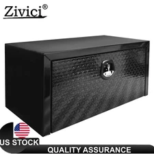 36 Inch Aluminum Underbody Truck Tool Box Storage Organizer Chest Trailer Box