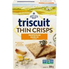 3 Boxes of Triscuit Thin Crisps Parmesan Garlic Flavored Crackers 200g Each