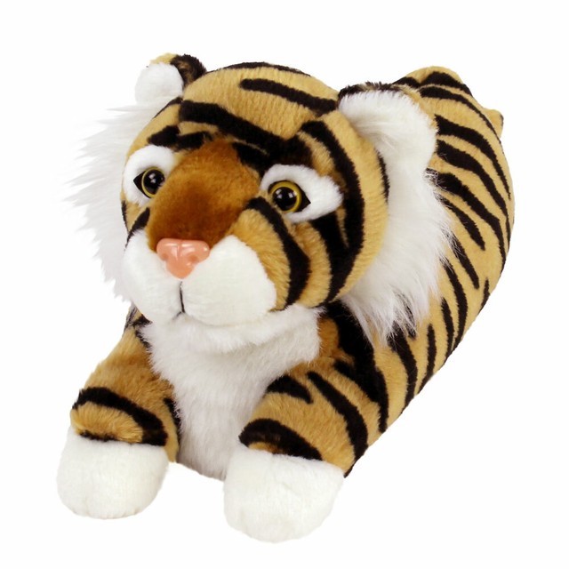 Tiger Slippers Big Cat Slippers with Orange and Black Stripes for Men